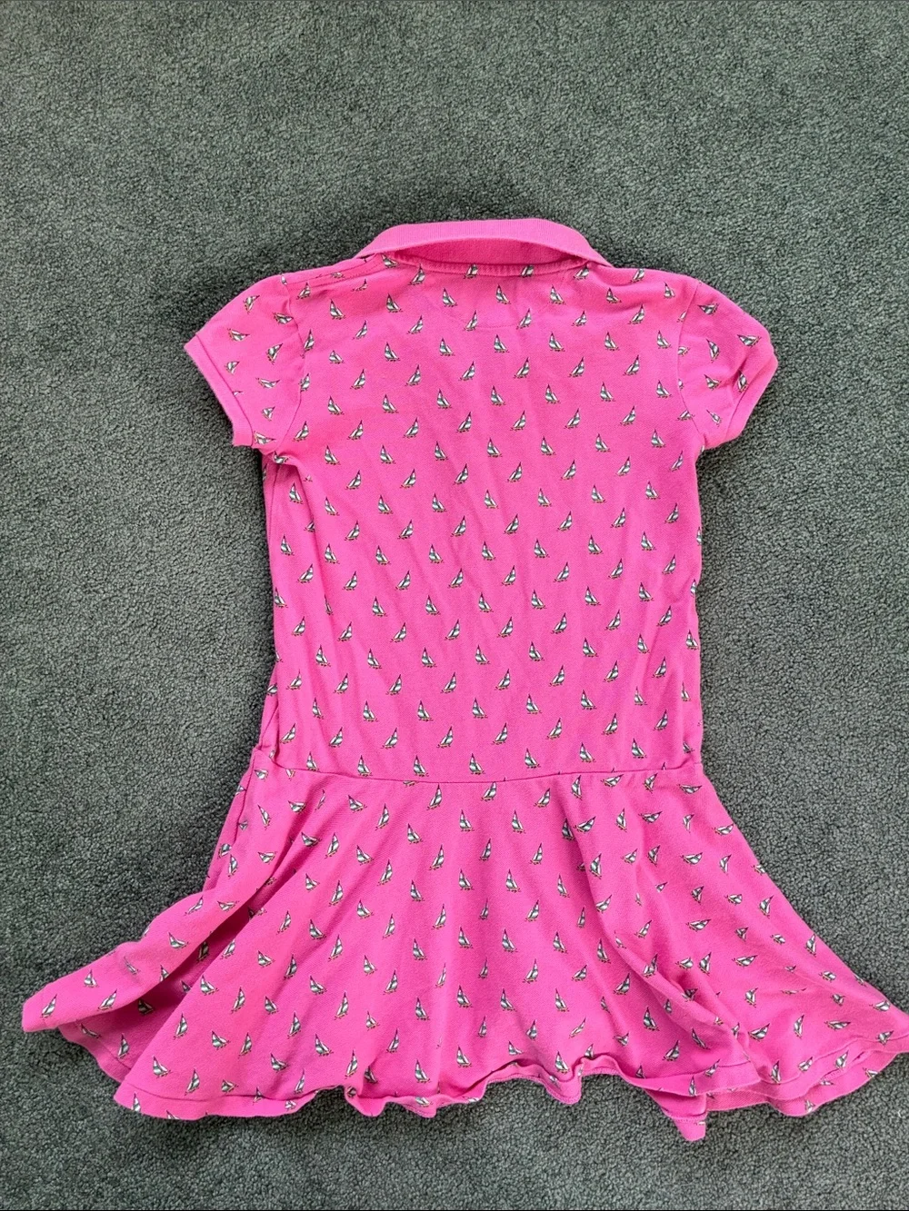 Polo Ralph Lauren Sailboat-Print Stretch Mesh Polo Dress M 8/10